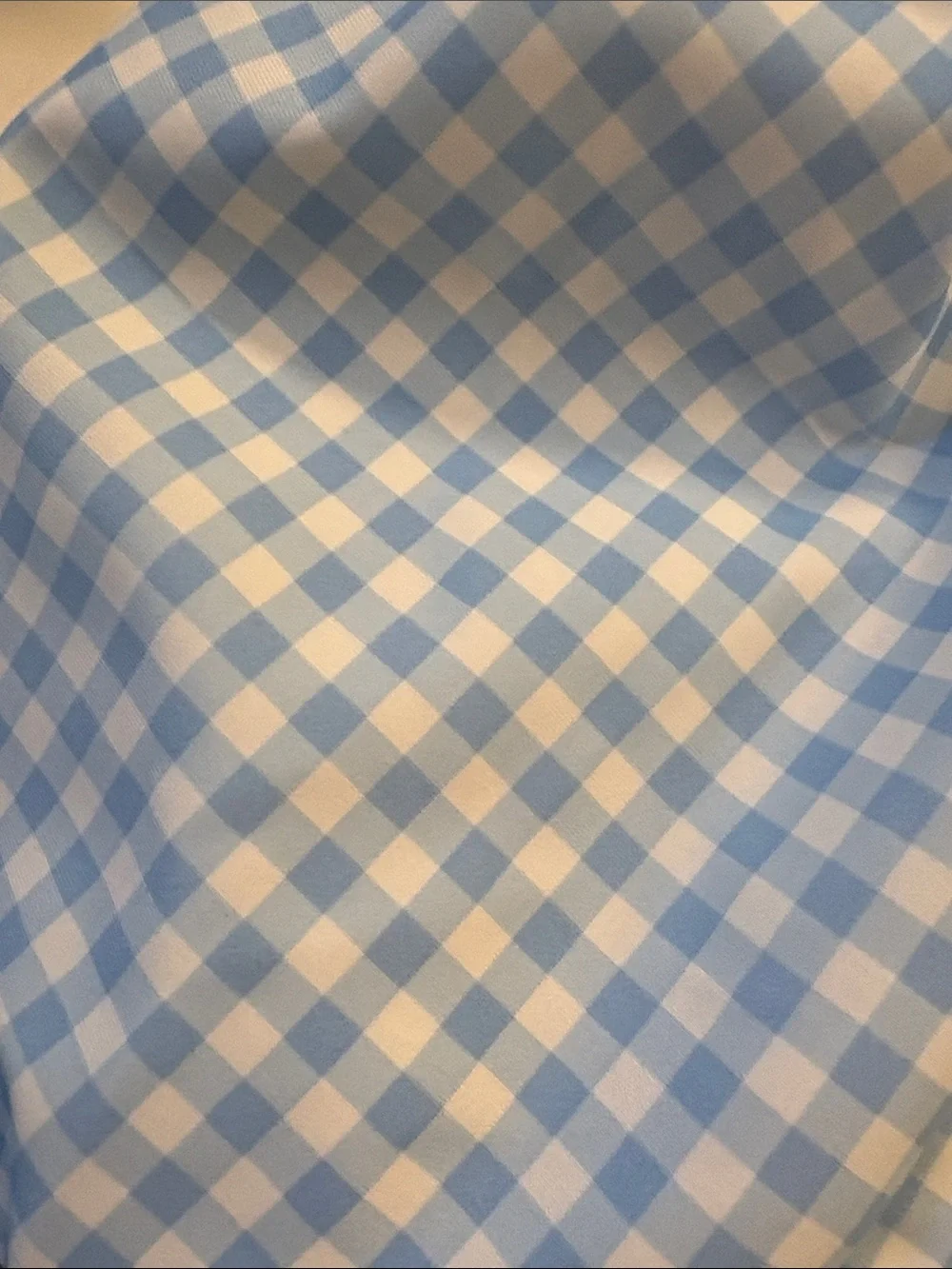 Carter's Light Blue and White Gingham One-Piece with Ruffle Straps